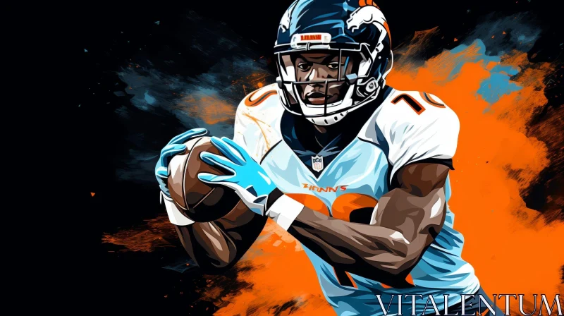 Football Player Painting - Dynamic Sport Artwork AI Image