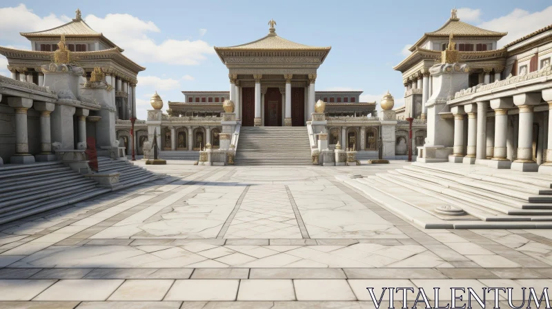 Majestic Ancient City Temple AI Image
