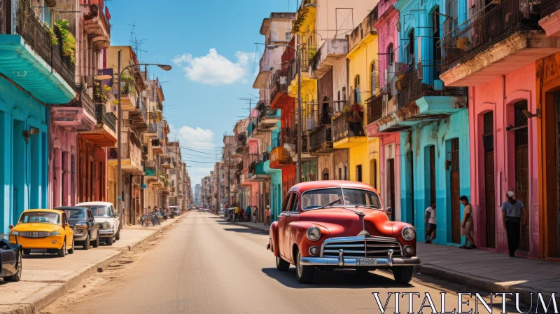 Vintage Car in Cuba: Exploring the Vibrant Streets of Havana AI Image