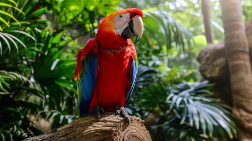 Scarlet Macaw in the Jungle: A Stunning Parrot Species