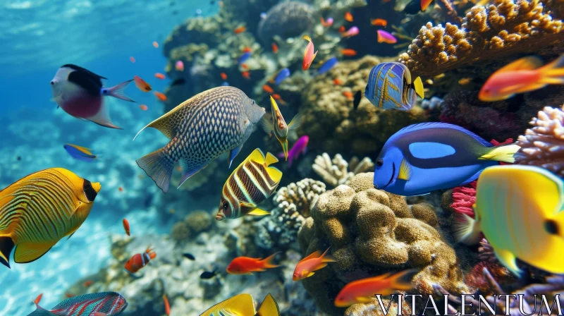 Vibrant Coral Reef: A Captivating Underwater Photo AI Image