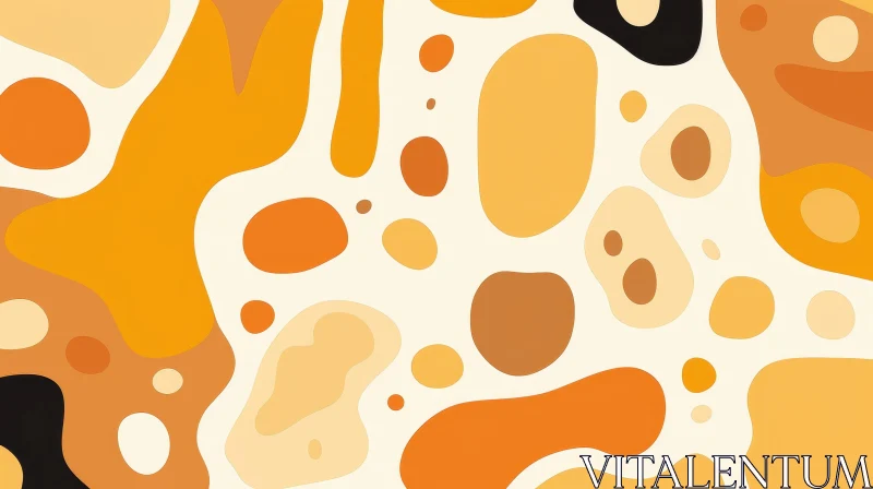 Warm Organic Shapes Abstract Background AI Image