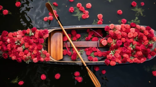 Exquisite Boat Filled with Red Roses: Traditional Techniques Reimagined