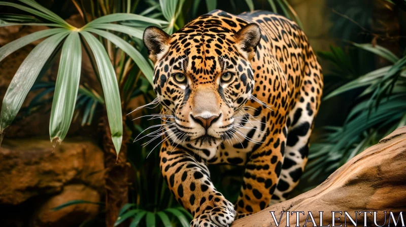 Majestic Jaguar in Lush Green Jungle - Wildlife Photography AI Image