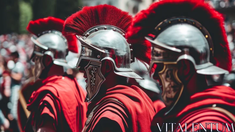 Roman Soldiers Formation - Historical Artwork AI Image