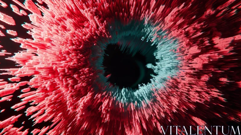 Stylized Eye Abstract Artwork AI Image