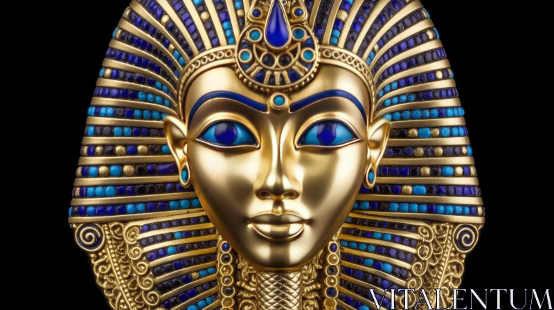 Tutankhamun's Golden Mask - Iconic Egyptian Artifact AI Image