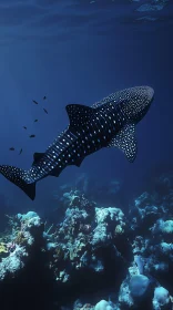 Whale Shark and Coral Reef