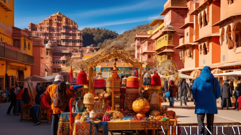 Exploring the Enchanting City of Jaipur: A Vibrant Tapestry of Colors and Culture AI Image