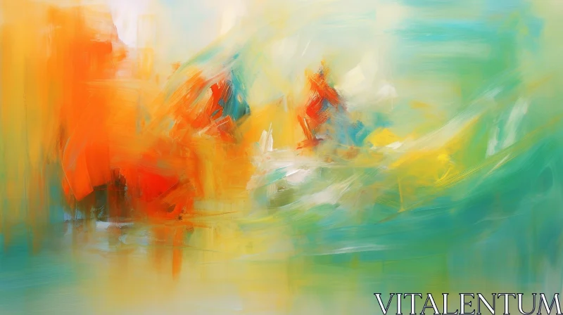 Vivid Abstract Painting - Expressive Color Palette AI Image