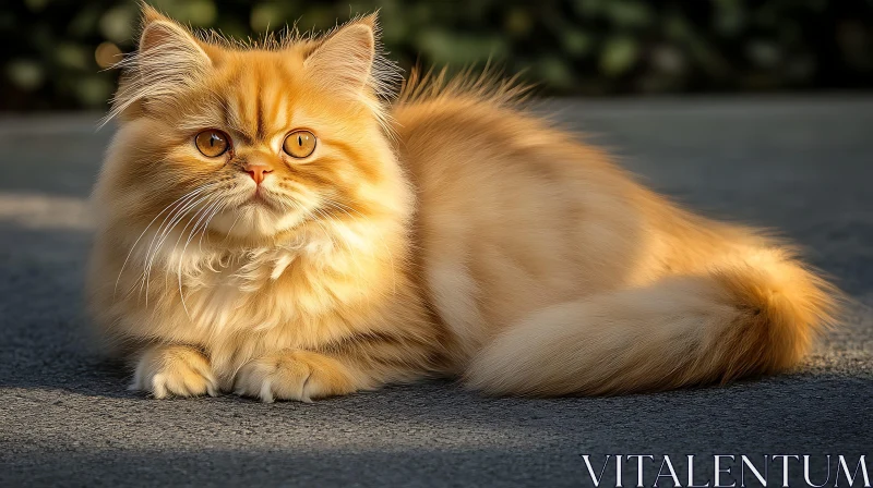 AI ART Regal Orange Persian Feline