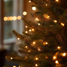 Cozy Festive Christmas Tree with Twinkling Lights