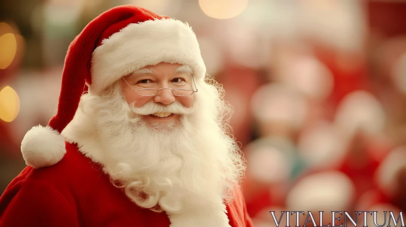 Jolly Santa Claus Spreading Christmas Cheer AI Image