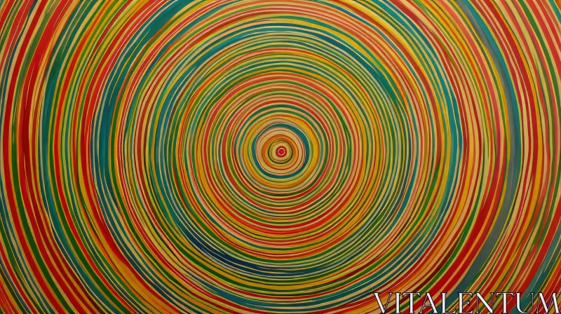 Colorful Rainbow Spiral Pattern on White Background AI Image