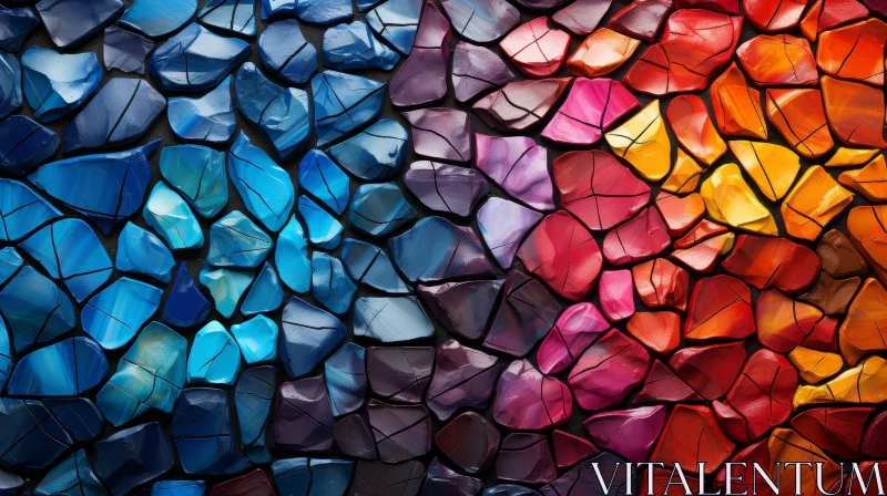 Colorful Stone Mosaic Artwork AI Image
