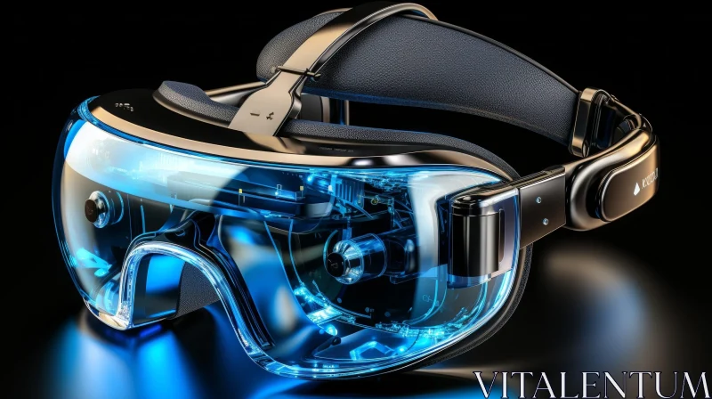 Cutting-Edge Virtual Reality Headset Design AI Image