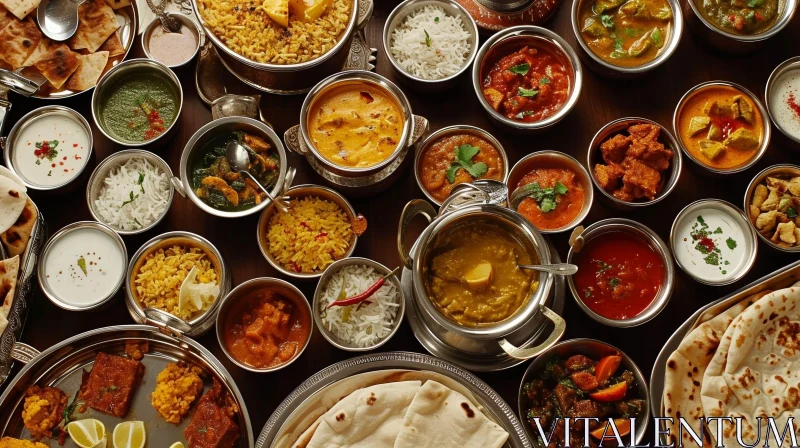 Exquisite Indian Food Dishes: A Gastronomic Delight AI Image