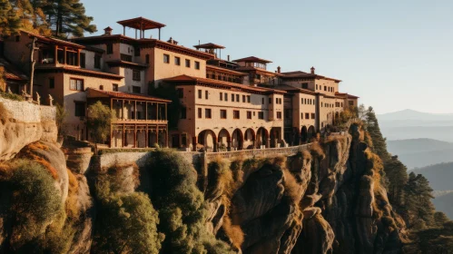 Monastery on Cliffside: Timeless Elegance in Mountainous Vistas