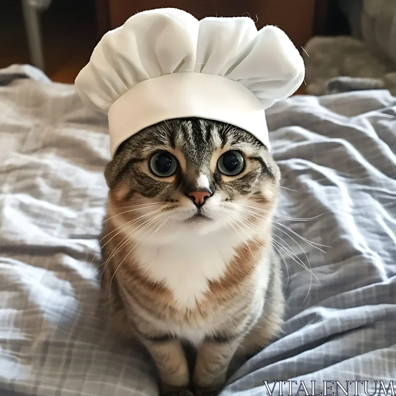 AI ART Cute Kitten Dressed as Chef