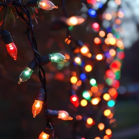 Colorful Holiday Illumination with String Lights