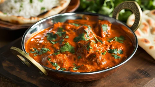 Delicious Chicken Tikka Masala: A Close-Up of an Indian Culinary Delight