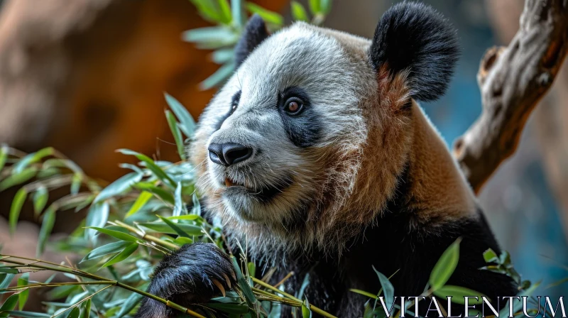Graceful Giant Panda in its Natural Habitat AI Image