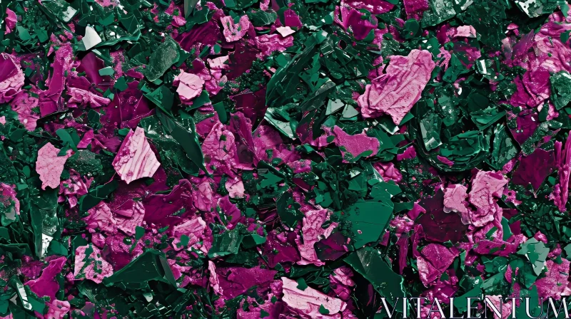 AI ART Abstract Crushed Glass Background in Shades of Pink and Green