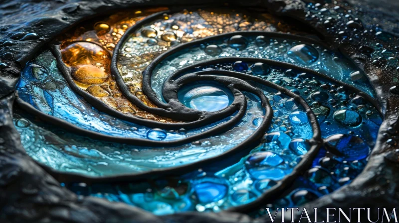 AI ART Colorful Glass Spiral - Stunning Decorative Element