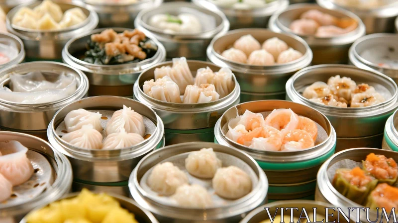 Delicious Dim Sum: A Taste of Authentic Chinese Cuisine AI Image