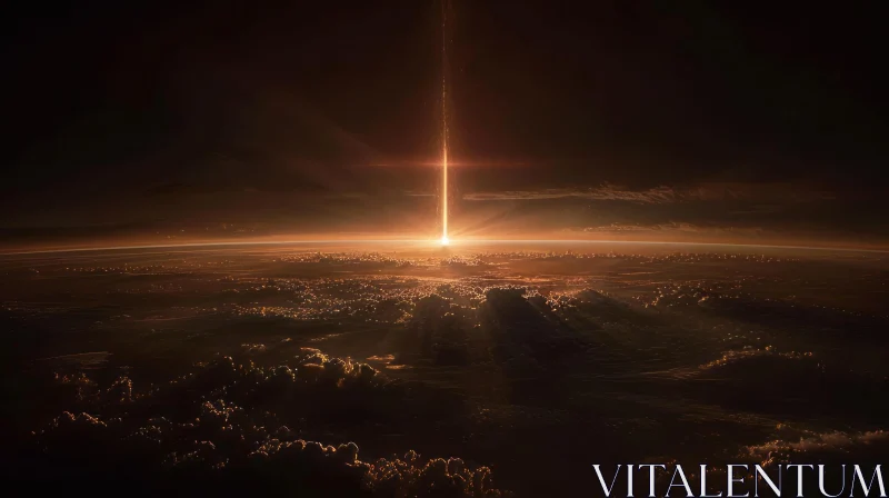 Ethereal Sunrise: A Breathtaking Scene of Light and Beauty AI Image