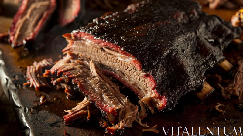 Delicious Smoked Beef Brisket | Tender and Flavorful AI Image