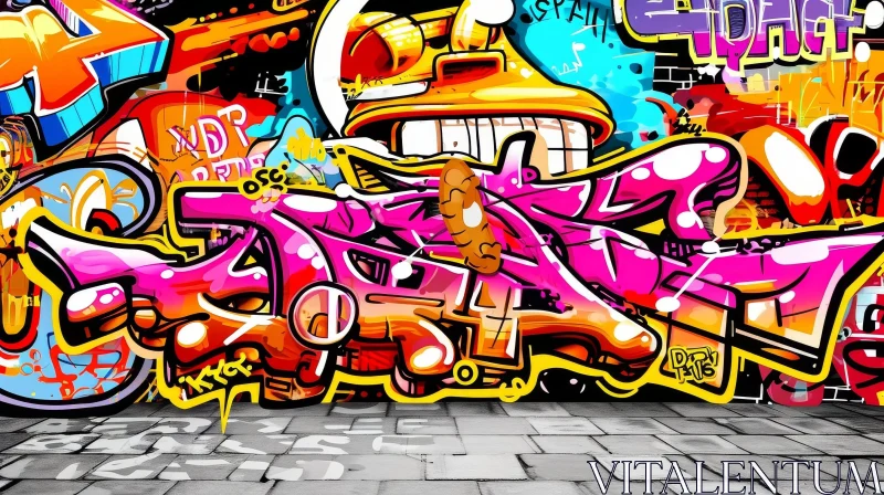 Colorful Graffiti Wall Art: A Captivating Photo AI Image