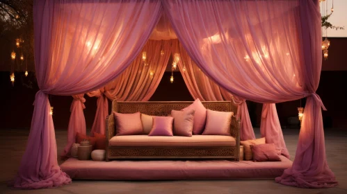 Exotic Realism: Orientalist Canopy Bed Image