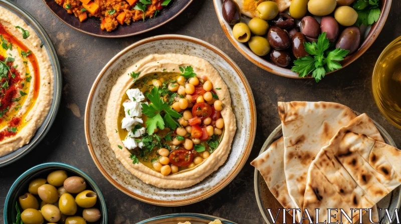 Exquisite Middle Eastern Food Still Life | Captivating Culinary Composition AI Image