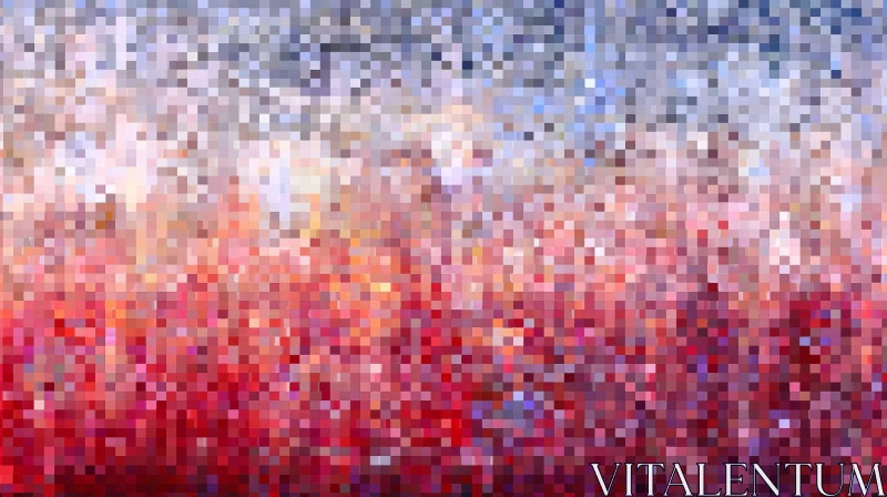 Pixelated Mosaic Painting - Energy and Excitement AI Image