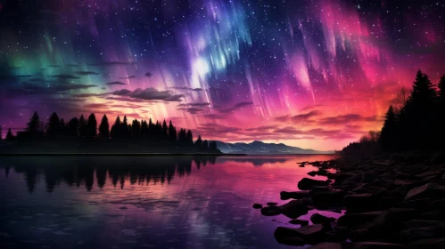 Spectacular Aurora Borealis Illuminating the Night Sky