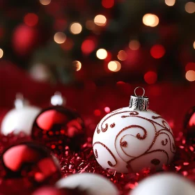 Intricate Christmas Ornament with Festive Decorations