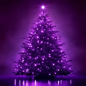 Illuminated Purple Holiday Tree