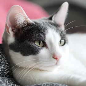 Serene and Detailed Portrait of a House Cat