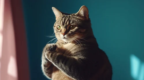 Thoughtful Tabby Cat in Stunning Portrait
