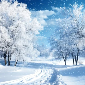 Winter Wonderland with Snowfall