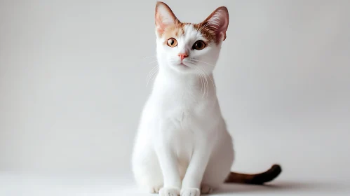 White Cat with Orange Patches
