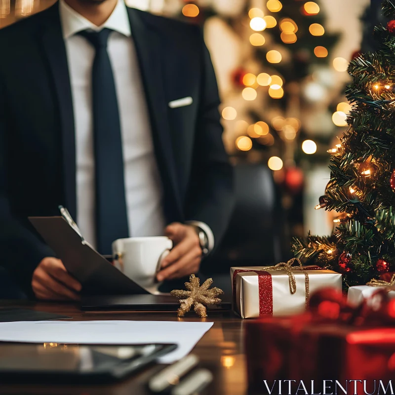 Christmas Decor in a Professional Office Setting