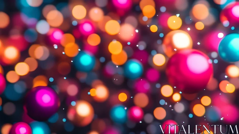 Festive Abstract Circles Bokeh AI Image