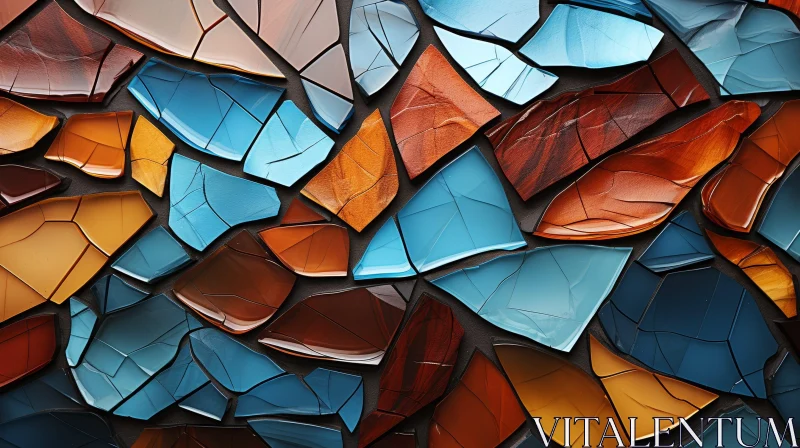 Broken Glass Mosaic - Abstract Art AI Image