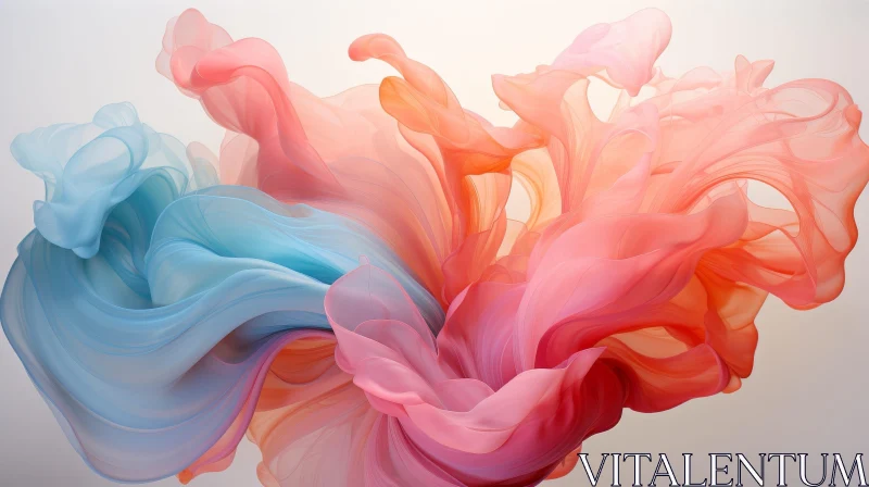 Elegant Abstract Flower Painting AI Image