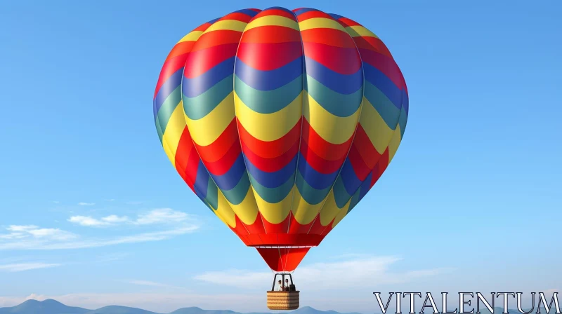 Colorful Hot Air Balloon Adventure in the Sky AI Image