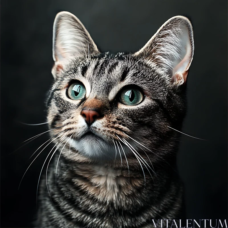 AI ART Tabby Cat Portrait