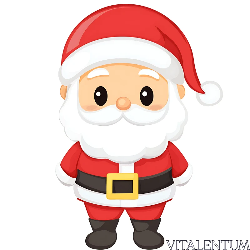 Festive Santa Claus Cartoon Illustration AI Image