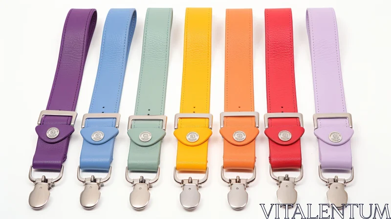AI ART Colorful Leather Pacifier Holders Set